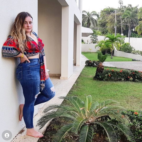 Highwasited ripped blue jean American eagle - Picture 2 of 3